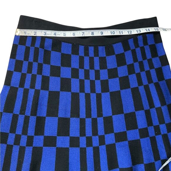 Future Collective x Kahlana Barfield Brown Checkered Knit Maxi Skirt –Size Large - Picture 4 of 8